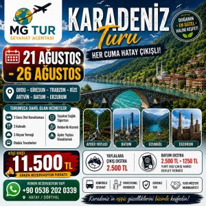 MG Tur – 21-26 Ağustos Karadeniz ve Batum Rüyası (Hatay Çıkışlı)